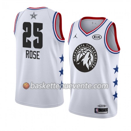 Maillot Basket Minnesota Timberwolves Derrick Rose 25 2019 All-Star Jordan Brand Blanc Swingman - Homme
